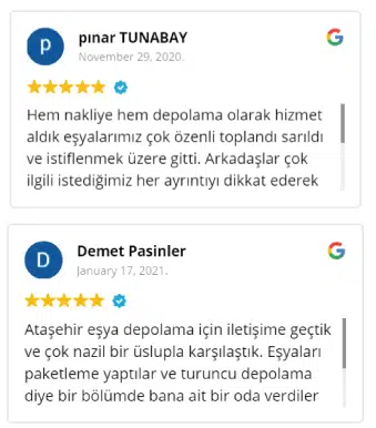 ev eşyası depolama yorumları